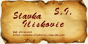 Slavka Ilišković vizit kartica